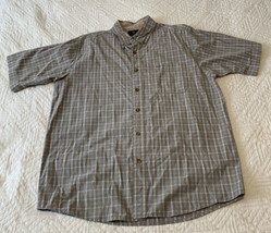 Wrangler Button Up SS Shirt Men’s Size Large Gray/Black Western Snap - £8.17 GBP