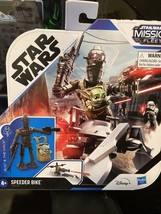 Star Wars Mission Fleet Mandalorian IG-11 &amp; Child / Grogu Speeder Bike 2.5” Set - £23.44 GBP