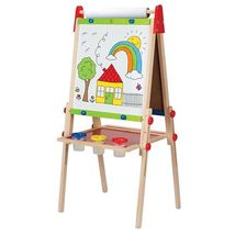 Award Winning Hape All-in-One Wooden Kid&#39;s Art Easel with Paper Roll and Accesso - £53.56 GBP