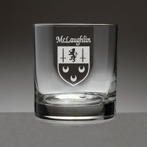 McLaughlin Irish Coat of Arms Tumbler Glasses - Set of 4 (Sand Etched) - £53.68 GBP