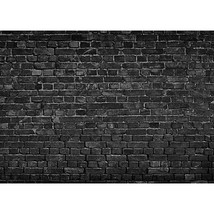 7X5Ft Black B Wall Photography Backdrop Vintage Theme Stone B Design Pho... - £18.76 GBP