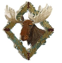 Nature Weaved in Threads, Amazing Animal Kingdom [ Moose in Autumn Leaf Frame ]  - £19.17 GBP