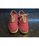 UGG Pink Canvas Low Top Sneaker EYAN II, S/N 1011223, Women Size 7.5 - £31.16 GBP