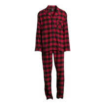 Hanes Men&#39;s Ultrasoft Flannel Pajama Set 2-Piece Long Sleeve Pants Size 2XL Red - £17.50 GBP