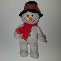 NEW Icicle Snowman Plush Papel Classics 12&quot; White Silver Tinsel Christmas - £15.60 GBP