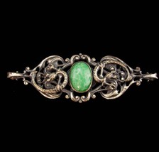 Antique DRAGON Brooch / Peking glass / Baroque victorian jewelry / mythical crea - £220.88 GBP