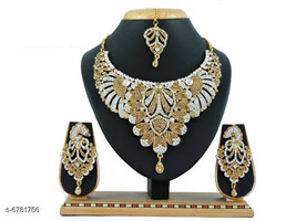 Indian  Gold Plated Kundan  Choker Necklace Bridal Pearl Wedding Jewelry... - $34.09