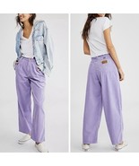 Wrangler Pleated Barrel Cord High Rise Jeans Pastel Purple Women’s Size ... - $75.31 CAD