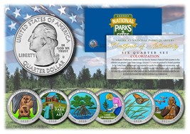 America The Beautiful Quarters Parks 6-Coin Set Years 2020-2021 - £14.41 GBP