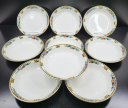 9 John Maddock &amp; Sons Manchester Coupe Soup Bowls Set Vintage Fruit England Lot - £51.82 GBP