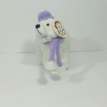 Fiesta Polar Bear 7 inch Plush Purple Scarf Hat  - £11.40 GBP