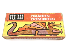 Playskool Halsam Double  Nine Dragon Dominoes  55 Pc. No. 920 Molded Pla... - $25.03