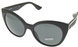 Miu Miu Sunglasses Women Shiny Black Cat Eye Miu MiU 07RS 1AB1A1 - £193.13 GBP