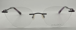 Airlock Essence 201 Eyewear Cat Eye Rimless Eyeglasses Rx Specs Eyeglasses - $139.32