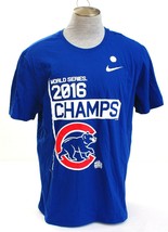 Nike MLB Chicago Cubs Blue 2016 World Series Champs T Tee Shirt Men&#39;s NWT - £27.96 GBP