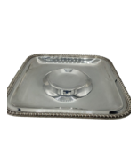 Vintage EPCA Silver-Plate SERVING TRAY Poole #1044 Square 14&quot; Footed Rop... - £15.46 GBP