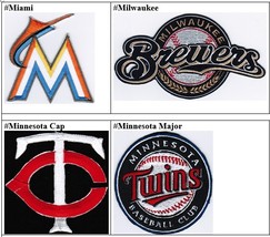 MLB Miami Marlins Milwaukee Brewers Minnesota Twins Badge Embroidered Patch - £7.84 GBP