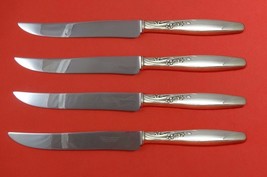 Summer Song by Lunt Sterling Silver Steak Knife Set 4pc Large Texas Size... - $286.11