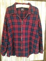 VTG Quizz New York Womens Plaid Zip Up Collard Shirt Size 22 But Fits Like 16/18 - $11.99