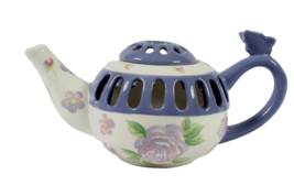Hallmark Candle Holder Luminary Tea Light Votive Teapot Purple VGC Super... - $16.82