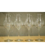 Vintage Lot 4 Rolf Heron Bird Crystal White Wine Etched Glasses Stemware - $74.24
