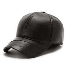 Men&#39;s Middle-aged And Elderly Winter Cold-proof PU Leather Hat - £18.76 GBP