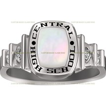 Silver 925 Women&#39;s Darling Essence Class Ring opal Graduation Gift for Her - £111.84 GBP