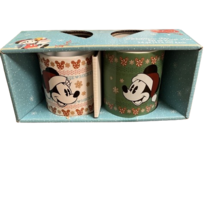 Disney Christmas Mickey Ceramic Coffee Mug Set of Two-14oz New Holiday Set - £23.80 GBP