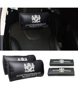 JP JUNCTION PRODUCE Black Leather Car Seat Neck Cushion Headrest + Shoul... - £22.01 GBP