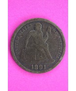 1891 P Seated Liberty Dime Exact Silver Coin In Pics Scarce Semi Key Dat... - $21.12
