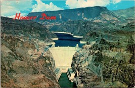 Hoover Dam &amp; Fortification Mountain Black Canyon Colorado River Vintage Postcard - £7.36 GBP