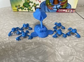 2007 Mattel Flippin' Frogs Game Replacement Parts Pieces 6 Frogs & Launcher Blue - $7.84