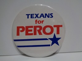 Ross Perot 1992 Texans Independent presidential pin back Campaign Button 2-1/4&quot; - £5.44 GBP