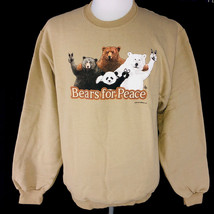 Bears For Peace Sweatshirt S M L JerZees Unisex New NWT - £19.75 GBP
