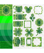 Mix Shape 7A-Digital ClipArt-Gift Tag-Cup-Notebook-Holidays-Clover-Websi... - £0.98 GBP