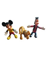 Vintage Walt Disney Prod Made in Hong Kong bendable rubber figures - $24.24