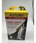 New FUTURO Medium Thigh High Length Stocking Compression Sock White COMB... - $9.99