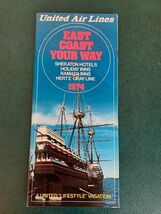 Vintage 1974 United Air Lines Brochure - East Coast Your Way -Mayflower ... - $8.50