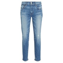 Womens Size 24 24x27 Moussy Vintage Blue Velma High-Rise Distressed Skin... - £69.35 GBP