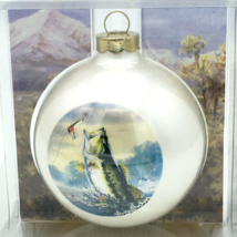 JAMES HAUTMAN bass fishing Christmas tree ball ornament - NEW Wildlife S... - £14.38 GBP