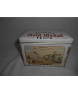 Vintage Style Washburn&#39;s Gold Medal Flour Metal Recipe Box Tin with Reci... - £19.68 GBP