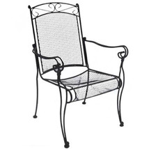  Wrought Iron High Back Outdoor Indoor  Chairs  Set of 4 - £352.79 GBP