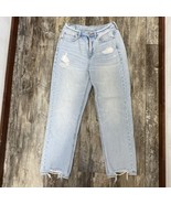 American Eagle Real Good Wide Leg Baggy Jeans Women&#39;s Sz 4 Light Wash Di... - $49.99