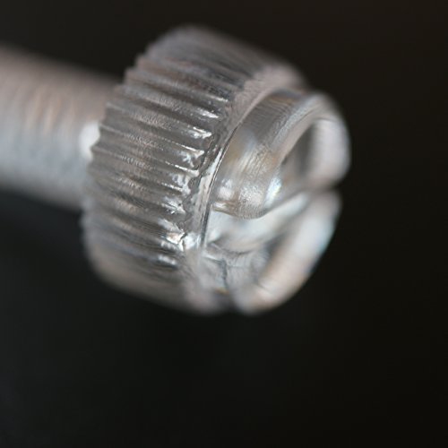 Pack of 60 Transparent Clear Plastic Acrylic Thumbscrews, slotted+knurle... - $21.77