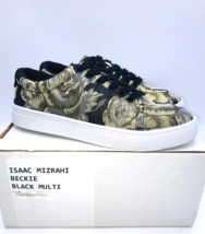 Isaac Mizrahi Beckie Floral Brocade Lace-Up Sneakers Black US 8M - £20.04 GBP