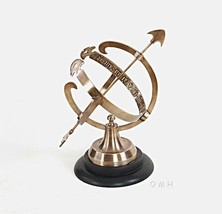 Old Modern Handicrafts AK030 Brass Armillary On Wooden Base - £170.94 GBP