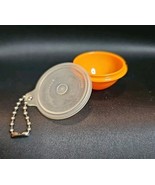 Vintage Tupperware Mini Wonderlier Bowl Key Chain 1306 1307 Orange MCM R... - $16.64