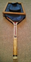 000 VTG Wilson Set Point Jr Tennis Racquet With Regent Wood Frame Cover Pouch - £39.14 GBP