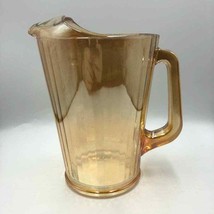Vintage Orange Carnival Glass Pitcher with Handle - £23.33 GBP