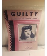Guilty - Dinah Shore Sheet Music | Gus Kahn, Harry Akst, Richard A. Whiting - $5.69